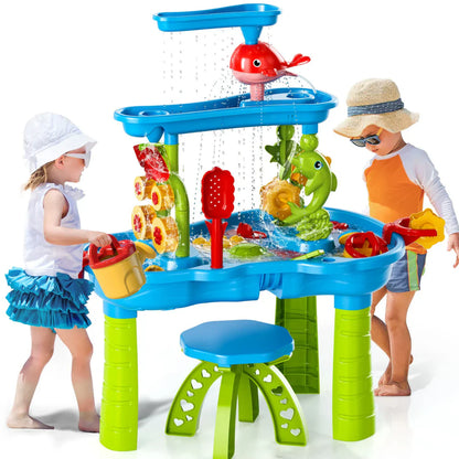 Kids Sand Water Table | Interactive Play Station With 15 Accessories
