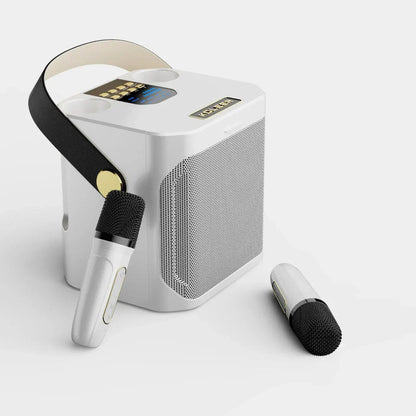Portable Karaoke Speaker | Dual Wireless Microphones With 360° Sound