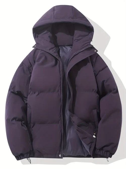 Women's Winter Jacket with Hood for Stylish Warmth - Purple
